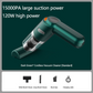 💥 50% Rabatt! 🚗 Kabelloser Handstaubsauger – 10000 Pa, 120 W, 400 g. 4000-mAh-Akku, 30 Min. Laufzeit. Waschbarer HEPA-Filter. Inkl. Bürste & Breitmauldüse. Weiß/Schwarz/Dunkelgrün ⚡