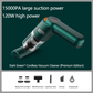 💥 50% Rabatt! 🚗 Kabelloser Handstaubsauger – 10000 Pa, 120 W, 400 g. 4000-mAh-Akku, 30 Min. Laufzeit. Waschbarer HEPA-Filter. Inkl. Bürste & Breitmauldüse. Weiß/Schwarz/Dunkelgrün ⚡