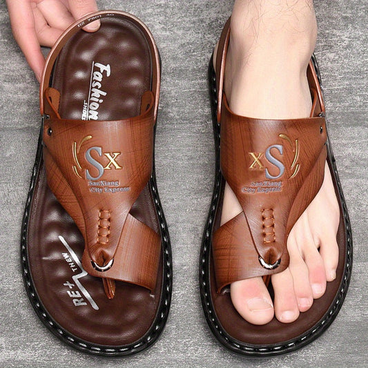 🌞Frühlingserwachen: 50% Rabatt!👣 Bequeme Leder-Herrensandalen mit Fußgewölbeunterstützung – Atmungsaktiv, rutschfest und auch in großen Größen