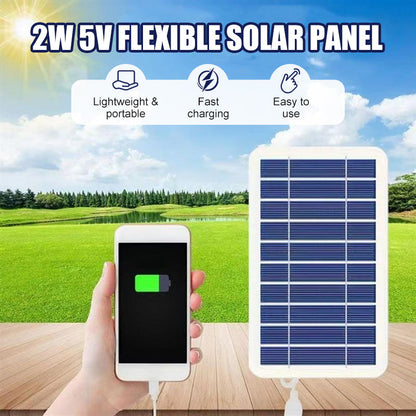 🌞Frühlingserwachen: 50% Rabatt!🔋Ultralichtes Solarmodul (2W 5V) – Tragbares USB-Ladegerät für Wandern & Camping – Flexibel & wetterbeständig
