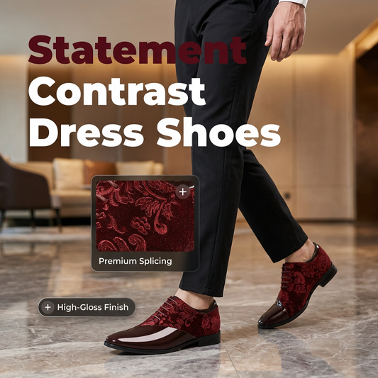 🌞Frühlingserwachen: 50% Rabatt!🤵Luxuriöse Herren-Kontrastanzugschuhe – Hochglanz & Premium-Textur – Perfekt für Hochzeit & Gala – Ergonomischer Komfort – Der ultimative Statement-Schuh