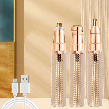 ❄️Sommerfrische 50 % Rabatt!✨3-in-1 Elektrischer Augenbrauentrimmer – USB-wiederaufladbarer Präzisionstrimmer für Augenbrauen, Nase & Gesicht