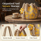 🌞Frühlingserwachen: 50% Rabatt!🌼Gehäkelte Damen Bucket Bag mit Blumenmuster – Leichte Boho-Schultertasche für Sommer und täglichen Gebrauch