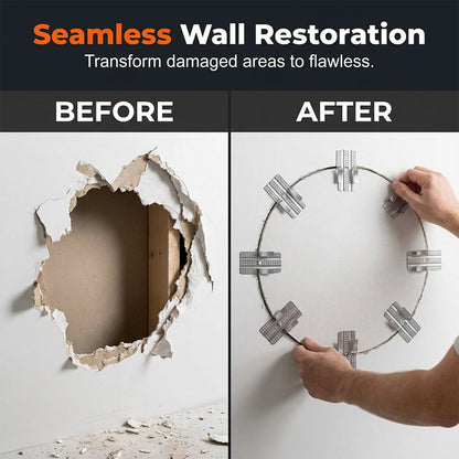 💥 50% Rabatt! 🛠️ Trockenbau-Reparaturclips – Edelstahl, verstellbar für 1/2″ & 5/8″. Perforationen für bessere Haftung. Kein Holzrahmen nötig. 10 Stück 🧱