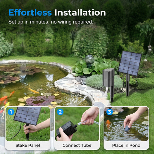 ❄️ Sommerfrische 50 % Rabatt!🐟Solar-Teichbelüfter mit Luftpumpe – Sauerstoffpumpe mit Solarenergie für gesunden Teich, Fische & Wasserpflanzen