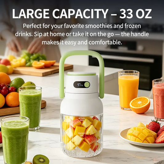 ❄️ Sommerfrische 50 % Rabatt! 🥝Tragbarer USB-Blender – 1000 ml Smoothie- & Shake-Mixer mit Digitaldisplay
