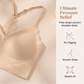❄️ Sommerfrische 50 % Rabatt! 🤍Nahtloser bügelloser Komfort-BH – Weicher Everyday-BH mit Spitzen-Racerback und natürlichem Halt
