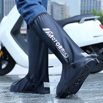 ❄️ Sommerfrische 50 % Rabatt!🌧️Lange wasserdichte Schuhüberzüge mit Reflektor – Wiederverwendbare Regenüberzüge mit Reißverschluss für Radfahren, Wandern & Outdoor