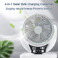 ❄️Sommerfrische 50 % Rabatt!🌞4-in-1 Solar-Campingventilator mit LED-Lampe – Wiederaufladbarer Ventilator mit Solarpanel, USB und Powerbank-Funktion