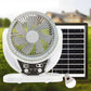 ❄️Sommerfrische 50 % Rabatt!🌞4-in-1 Solar-Campingventilator mit LED-Lampe – Wiederaufladbarer Ventilator mit Solarpanel, USB und Powerbank-Funktion