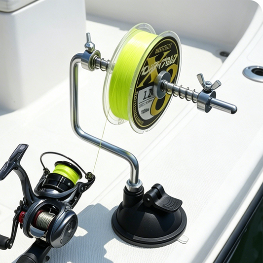 ❄️Sommerfrische 50 % Rabatt!🎣Tragbare Angelschnurspule mit Saugnapf – Anti-Twist Aufspulgerät mit einstellbarer Spannung für Angelrollen