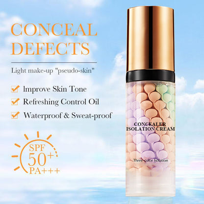 ❄️Sommerfrische 50 % Rabatt!✨3-Farben wasserfester Concealer & Primer-Creme – Hydratisierende Korrekturcreme für einen ebenmäßigen, strahlenden Teint
