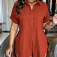 Women's Button Down Shirt with Matching Shorts