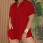 Women's Button Down Shirt with Matching Shorts