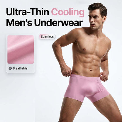 （Kaufe 1 bekomme 1 gratis）Herren-Ultra-Dünne Komfortable Ice-Silk-Unterwäsche