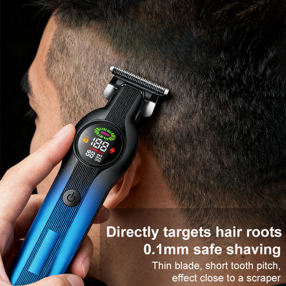❄️Sommerfrische 50 % Rabatt!✂️Professioneller T-Blade-Trimmer mit LCD-Display – 0,1 mm Präzisionstrimmer für präzise Konturen, Bart & Haarschnitt