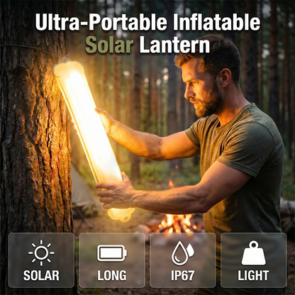 ❄️Sommerfrische 50 % Rabatt!🏕️Aufblasbare Solar-Campingleuchte – Ultralichte faltbare LED-Laterne mit Solarenergie für Camping, Notbeleuchtung & Outdoor
