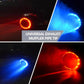 💥 50% Rabatt! 🔥 LED-Auspuffspitze für Autos – rote & blaue Beleuchtung, Feuereffekt. Carbon-Ummantelung, rostbeständig. Passt auf 1,5″–2,4″ Auspuffrohre. Inkl. Montageset 🚗