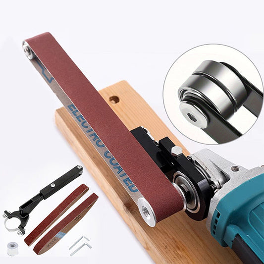 ⏳ Flash sale! 🛠️ Geen dure bandschijf meer nodig – gebruik je bestaande haakse slijper. Multifunctioneel: roest verwijderen & polijsten. Incl. schuurband 🎯