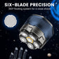 💥 50% rabatt! 🧑‍🦲 6-blads hodebarbermaskin med magnetisk design – presis barbering på sekunder. IPX6 vanntett, fullstendig vaskbar 🚿