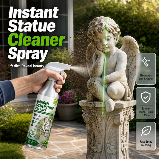 Kraftig rengjøringsspray for hageskulpturer