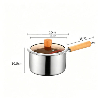💥 50% rabatt! 🍟 Kompakt frityrgryte i 304 rustfritt stål – bruker mindre olje, perfekt for små porsjoner. Gjennomsiktig glasslokk, universell komfyrkompatibilitet ✅