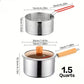 💥 50% rabatt! 🍟 Kompakt frityrgryte i 304 rustfritt stål – bruker mindre olje, perfekt for små porsjoner. Gjennomsiktig glasslokk, universell komfyrkompatibilitet ✅