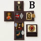 💥 50% rabatt! 🙏 Bærbar bønnepose i filt – kompakt og sammenleggbar. Inneholder hellige medaljer og motiver. Perfekt for daglig andakt, reiser og retreat 🕊️