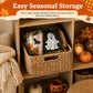 💥 50% rabatt! 🎃 Halloween-flanellteppe i lappete-stil – mykt, koselig og perfekt for sofa, seng og reise. Gresskar, spøkelser og rutemønster i varme høstfarger 🍂