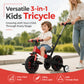 💥 50% rabatt! 🚲 3-i-1 barne-tricycle – barnevogn, tricycle og balansesykkel i én. Sammenleggbar, kun 2,8 kg. For barn 2–6 år. Rød, blå, rosa, gul 🌈