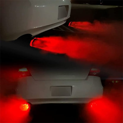 💥 50% rabatt! 🚗 LED-eksosmunning i karbonfiber – dobbeltlags design, støyreduksjon, LED-lys i rødt eller blått. Universell passform 1,5"-2,4". Bolt-on med rullet kant 🔥