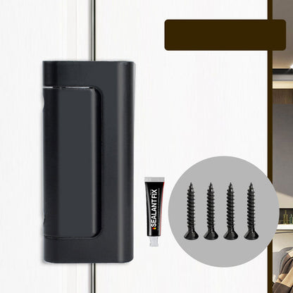💥 50% rabatt! 🔒 Dørforsterkningslås i aluminiumslegering – forbedret sikkerhet mot innbrudd. Kollisjonsbeskyttelse i myk gummi, enkel å åpne og montere. Svart eller hvit 🚪