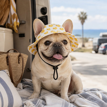 💥 50% Rabatt! 🐶 Sommer-Bucket-Hat für Welpen – ohrfreundliches Design, verstellbare Kinnschlaufe. Mischgewebe, leicht & atmungsaktiv. Sonnenschutz. Größen S–L 🧢