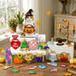 💥 50% Rabatt! 🐾 Austauschbares Magnet-Dekoset – Naturholz, 25 cm Höhe. 26 magnetische Accessoires für Ostern, Weihnachten, Halloween & mehr. Robust, lichtbeständig. Für Kaminsims, Regal & Schreibtisch. Ausführung A-V 🎄