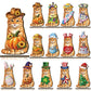 💥 50% Rabatt! 🐾 Austauschbares Magnet-Dekoset – Naturholz, 25 cm Höhe. 26 magnetische Accessoires für Ostern, Weihnachten, Halloween & mehr. Robust, lichtbeständig. Für Kaminsims, Regal & Schreibtisch. Ausführung A-V 🎄