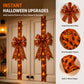 💥 50% Rabatt! 🎃 LED-Halloween-Schrank-Schleife – 100 cm lang, LED-Lichter, Kürbis-/Geister-Motive. Klettverschluss, Polyester. Schwarz/Gelb. Für Schränke, Türen & Fenster 🛡️