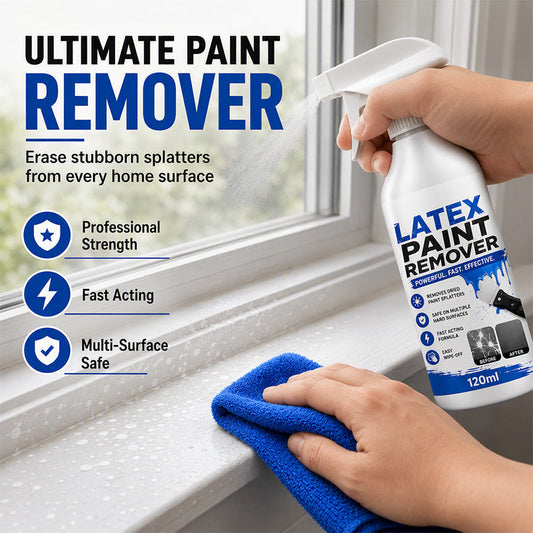 💥 50% Rabatt! 🎨 Schnell wirkender Latex-Farbenentferner – 120 ml. Löst getrocknete Farbe in 60 Sekunden. Kratzfrei, nicht scheuernd. Für Glas, Keramik & Metall. Inkl. Mikrofasertuch 🛡️
