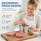 💥 50% Rabatt! 🍔 Edelstahl-Burgerpresser – perfekte Patties, Easy Push-Release, 2 Ringe (Herz+Rund). Ideal für BBQ 🛡️