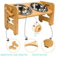 🎃Halloween Deal 50% OFF!🐶Adjustable Raised Pet Feeder – Set the Bowl Height to Suit Your Pet