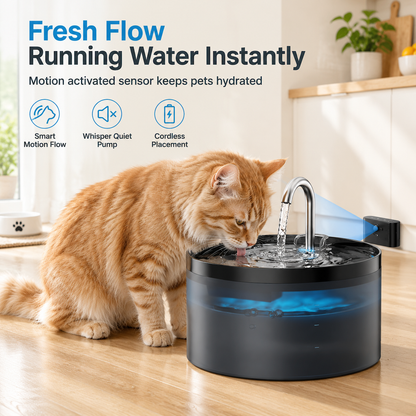 🎄 50 % WEIHNACHTSRABATT! 🐱 Flüsterleiser 2,1-L-Katzenbrunnen – 6-fach-Filtersystem & LED-Nachtlicht! 💧